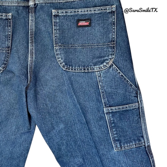 DICKIES Big & Tall Relaxed Fit Carpenter Blue Jeans - 36X34 - Picture 6 of 12